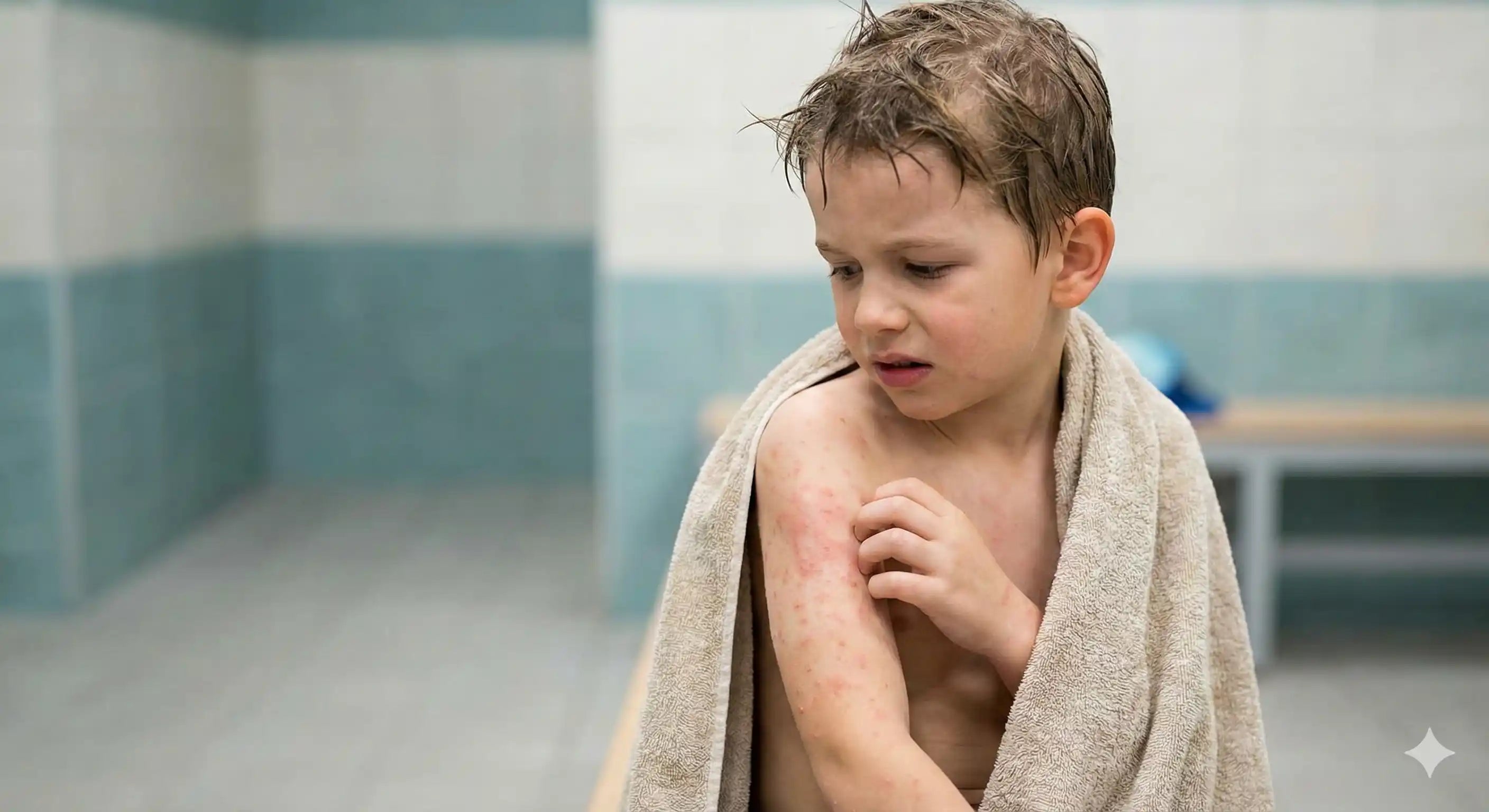 Éruption cutanée après la piscine