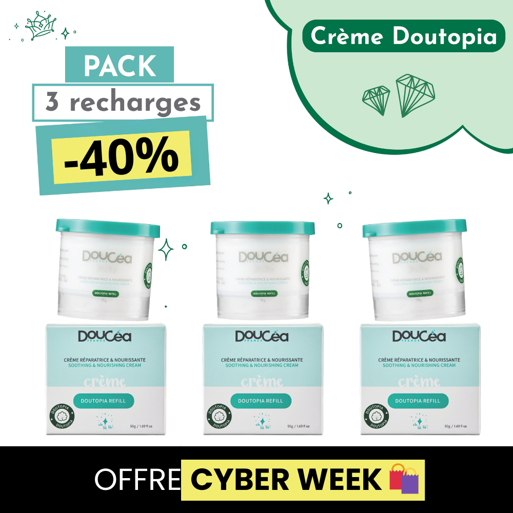 1 PACK DE 3 RECHARGES CREME DOUTOPIA • -40% • Soin Réparateur Peaux très sèches et/ou atopiques
