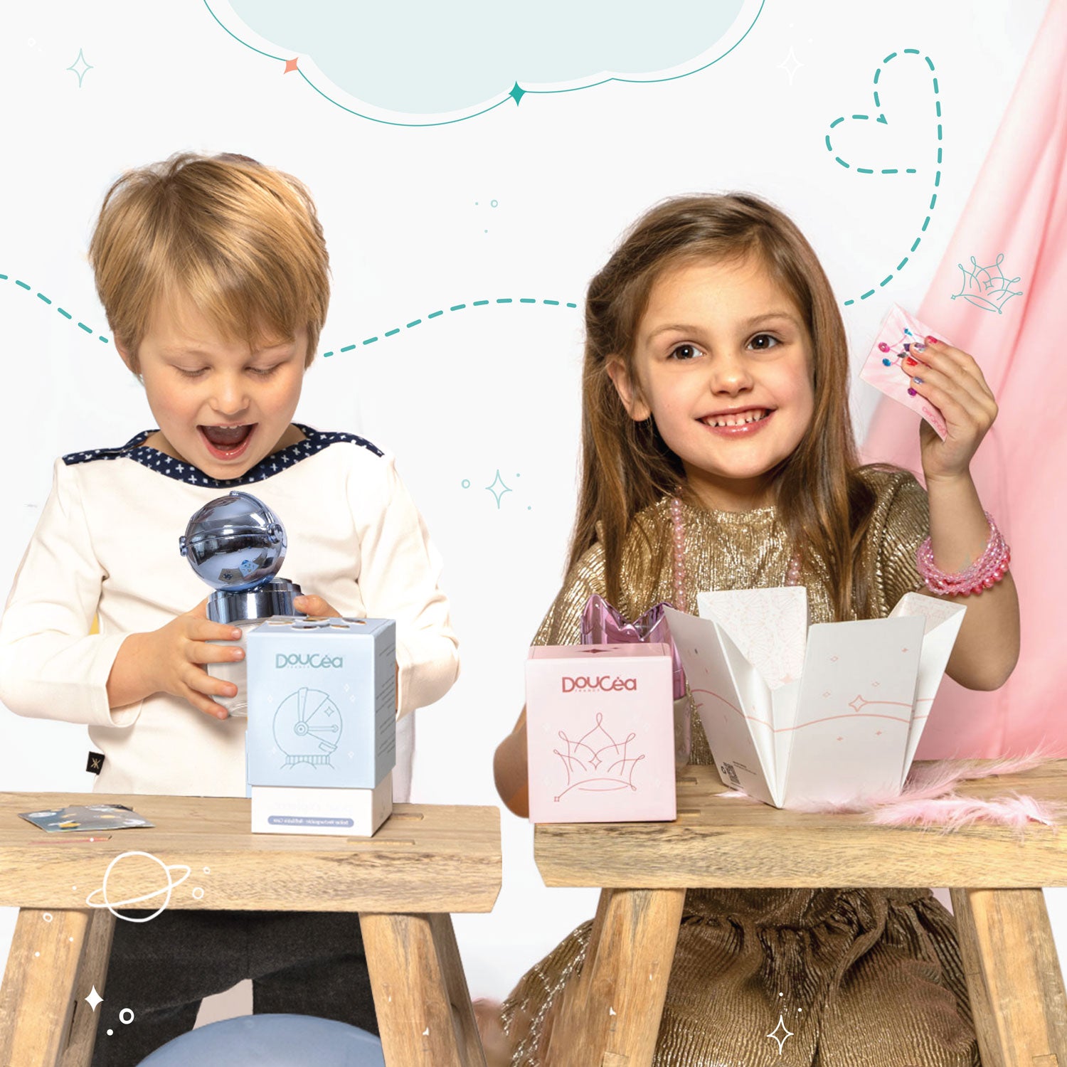 Soothing Care Gift Box "To explore" • Astronaut box + 2 APAISÉA creams