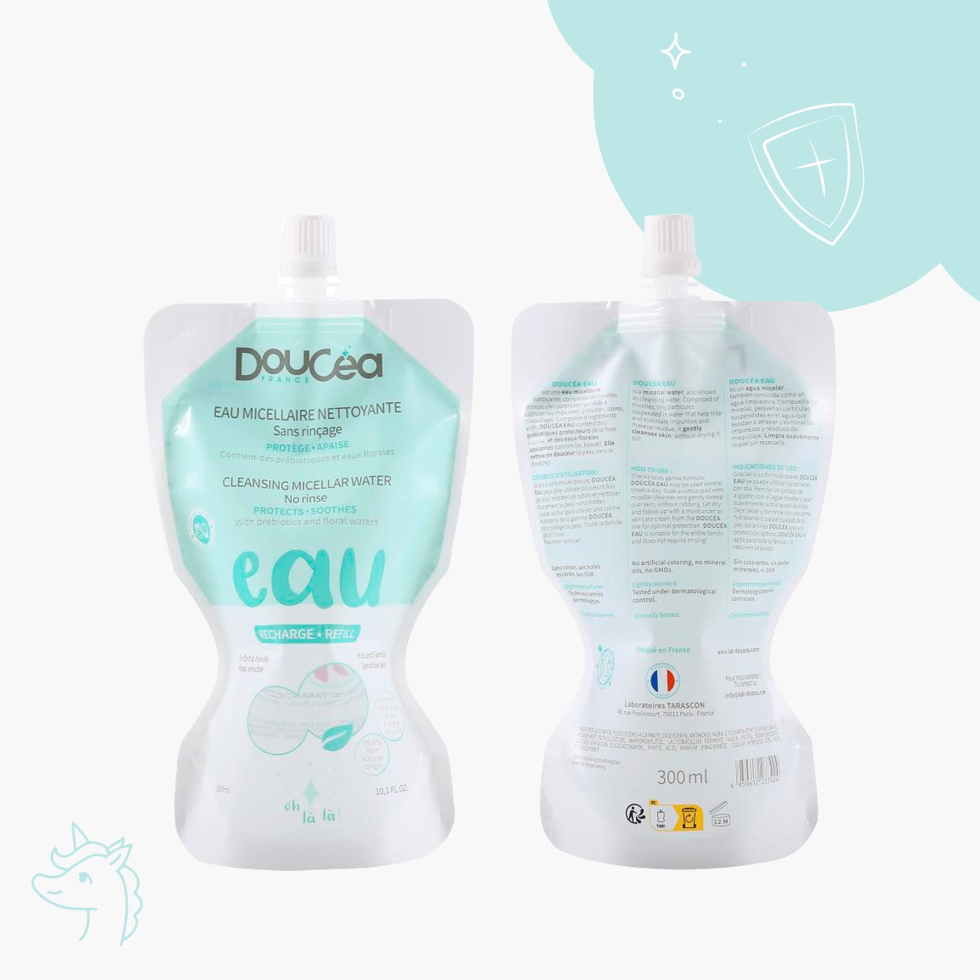 🎁 1 RECHARGE EAU MICELLAIRE 300 ml • Soin Nettoyant Doucéa (100% off)