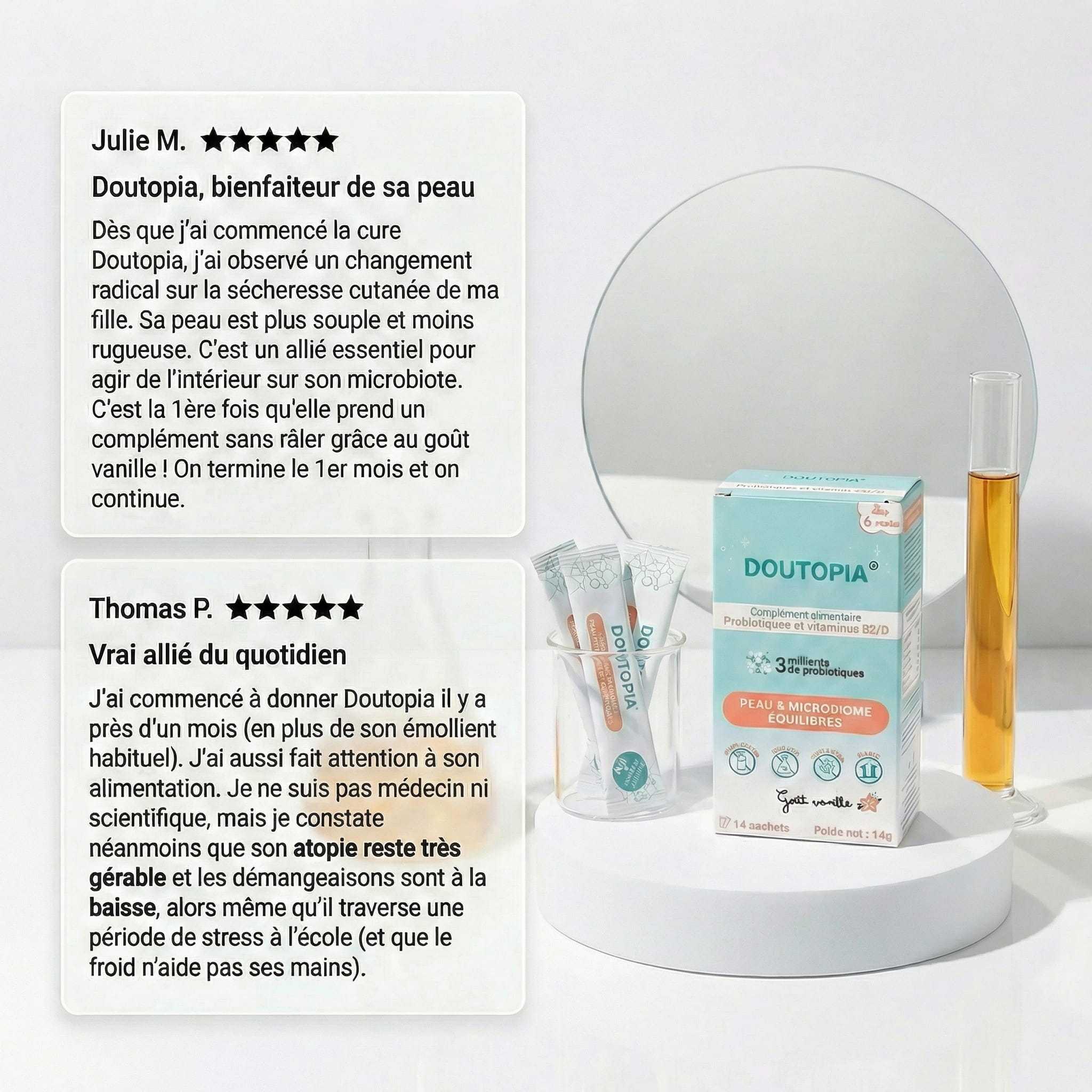 DOUTOPIA – Sticks Probiotiques Peaux Sensibles