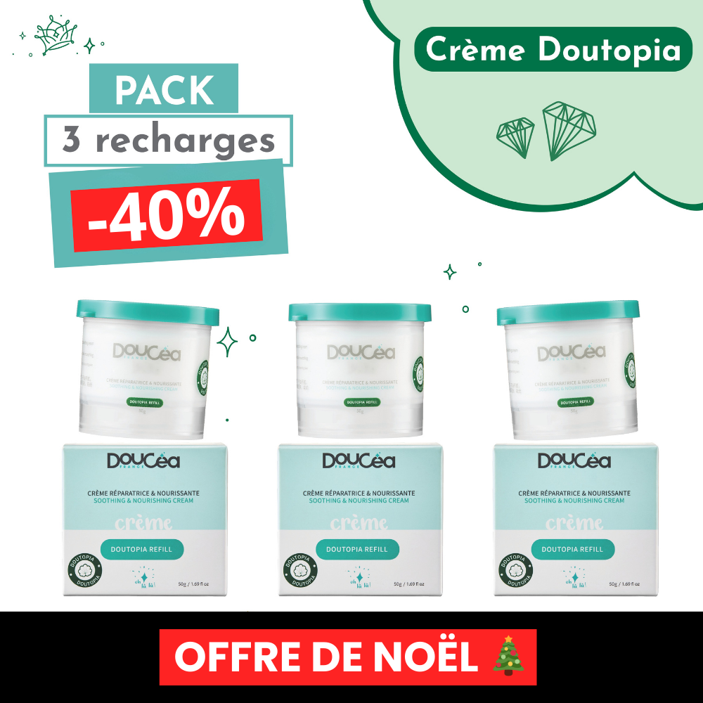 1 PACK DE 3 RECHARGES CREME DOUTOPIA • -40% • Soin Réparateur Peaux très sèches et/ou atopiques