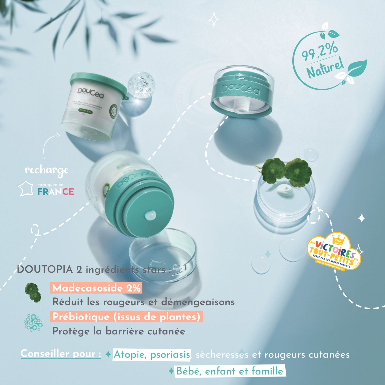 Kit Soin Réparateur "Pour découvrir" • Crème DOUTOPIA + boîtier Nature