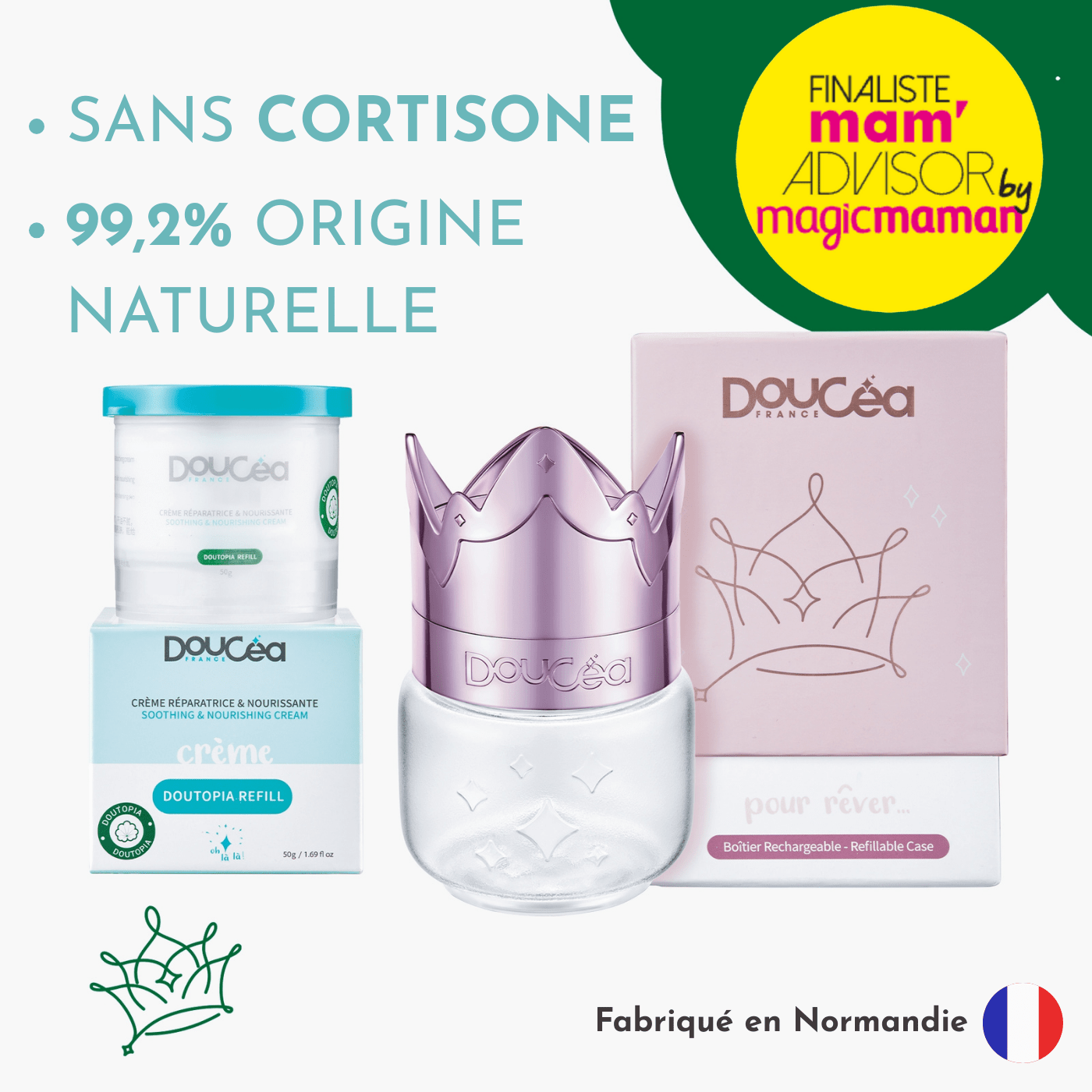 Kit Soin Réparateur "Pour rêver" • Crème DOUTOPIA + Boîtier Féérique