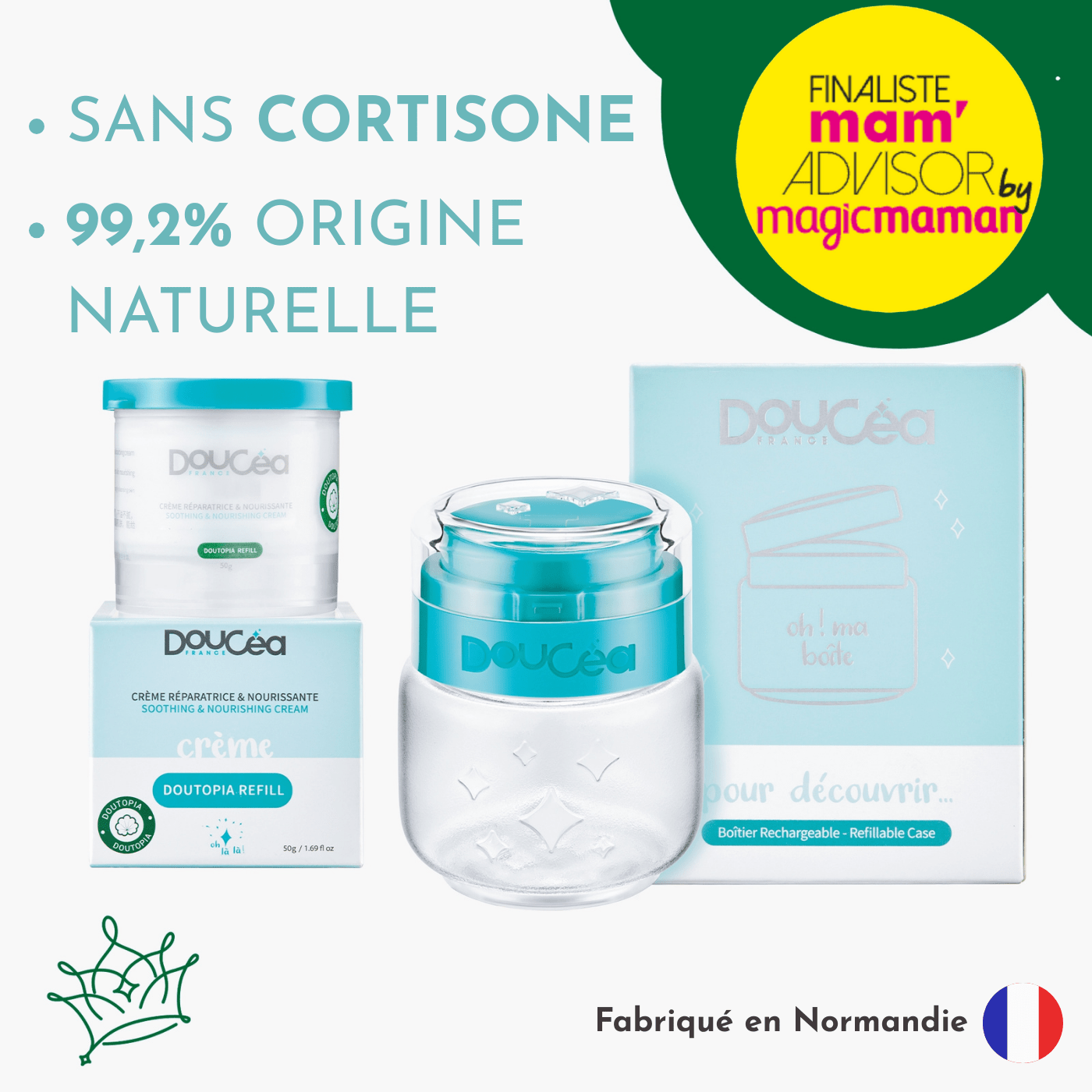 Kit Soin Réparateur "Pour découvrir" • Crème DOUTOPIA + boîtier Nature